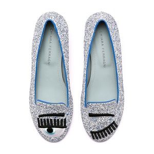 🚫SOLD OUT🚫Flirting ballerinas Glitter Loafers - Silver/ Blue